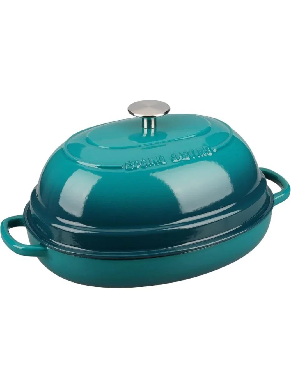 Darkcyan 6QT Oval Cast Iron Dutch Oven Pot with Lid Bread Dutch Oven Baking Pan